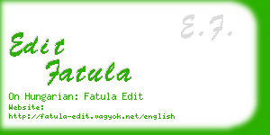 edit fatula business card
